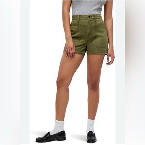 Madewell High Waist Green Shorts with Durable Fabric